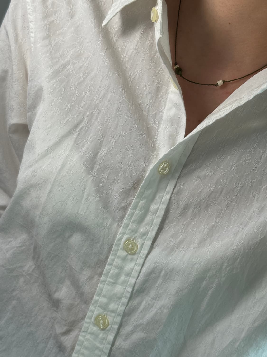 white flower shadow shirt 상품이미지4