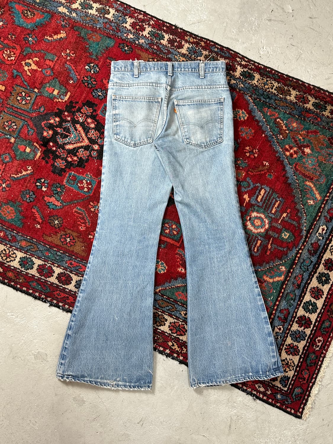 70's USA Made 빈티지 리바이스 684 벨바텀 부츠컷 데님 상품이미지4