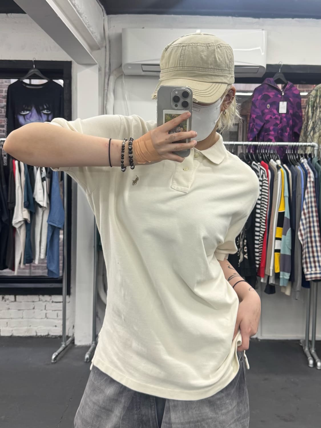 폴로 랄프로렌 베이지 PK 티셔츠 상품이미지4