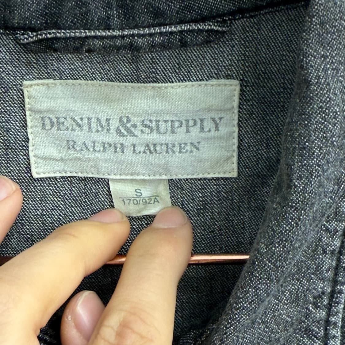 폴로 데님앤서플라이 랄프로렌 흑청 웨스턴 셔츠 (S) 상품이미지3