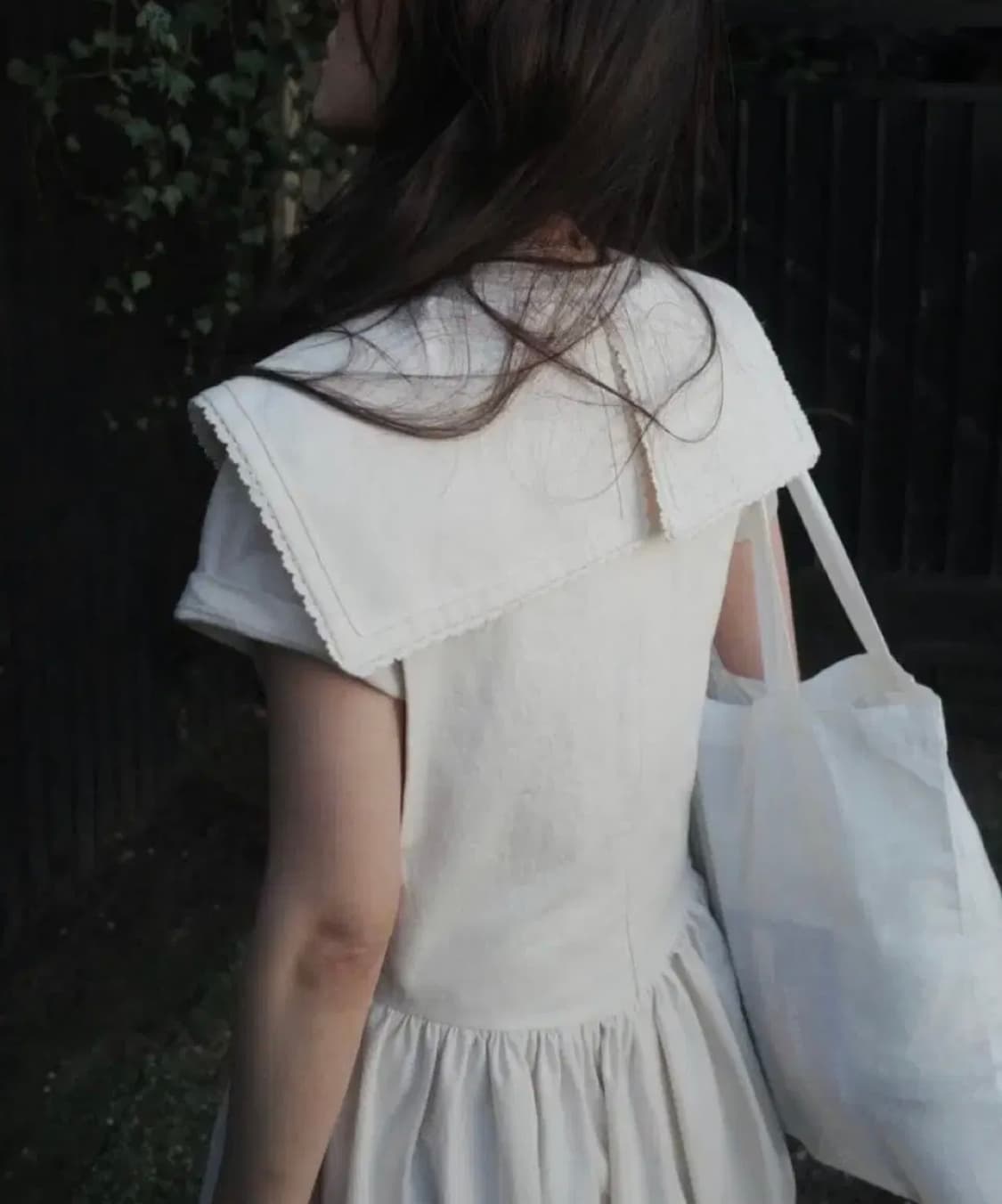 (1회착) 플레따 익스클루시브 세일러 카라 엠브로이더리 드레스 원피스 상품이미지1