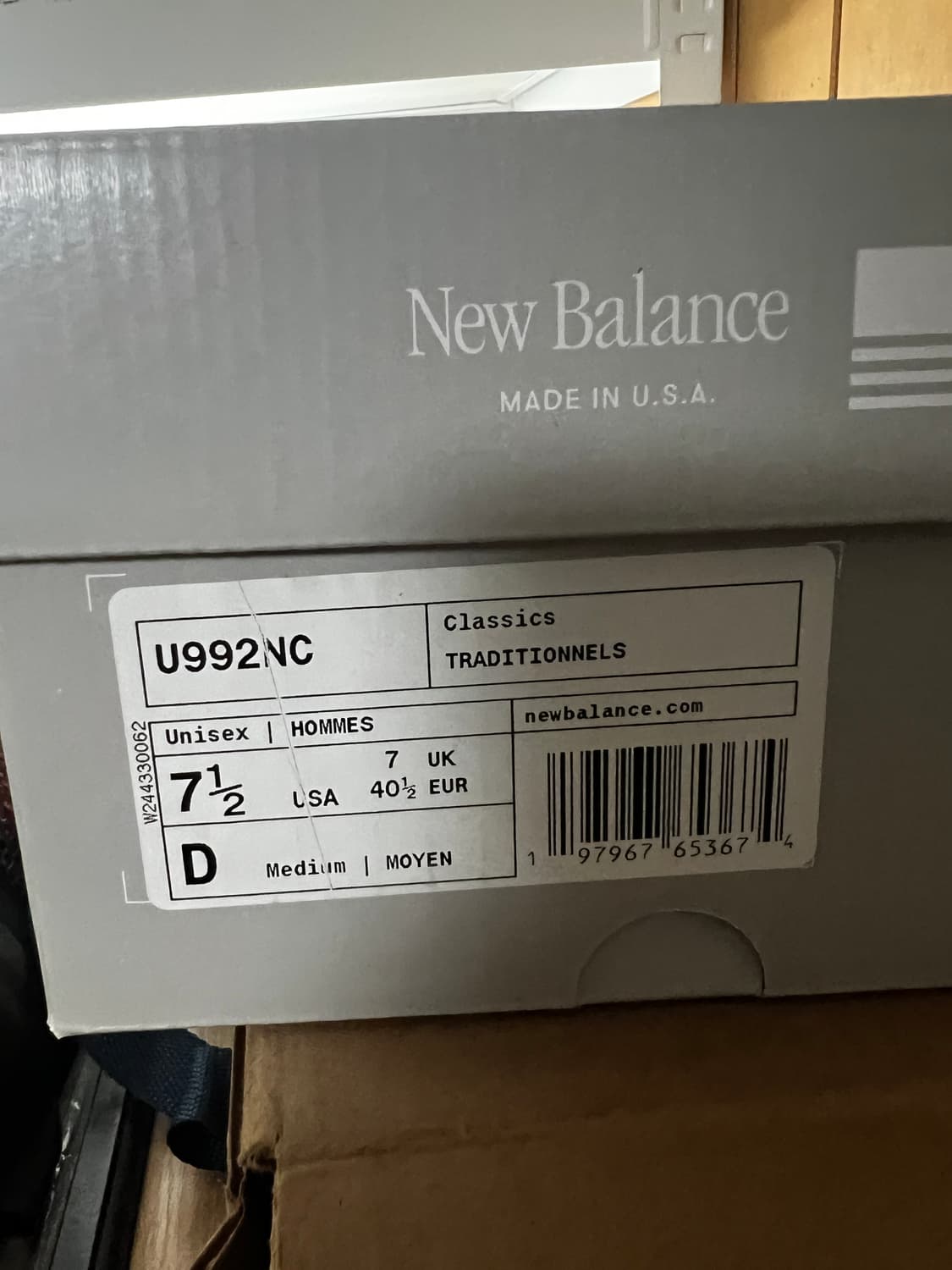 뉴발란스 992nc 255 화이트 상품이미지5