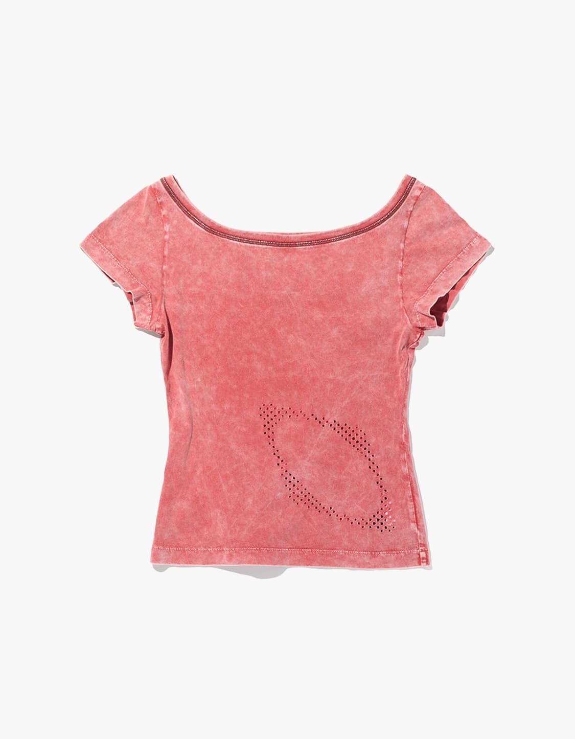 미스치프 Bleached Wide Neck T-Shirt 상품이미지1