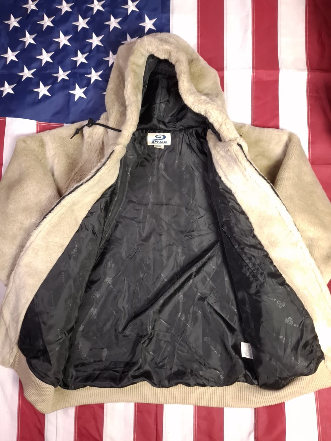 새제품급 오리지날 일본판 PIKO 피코 퍼 플리스 후드 자켓 상품이미지6