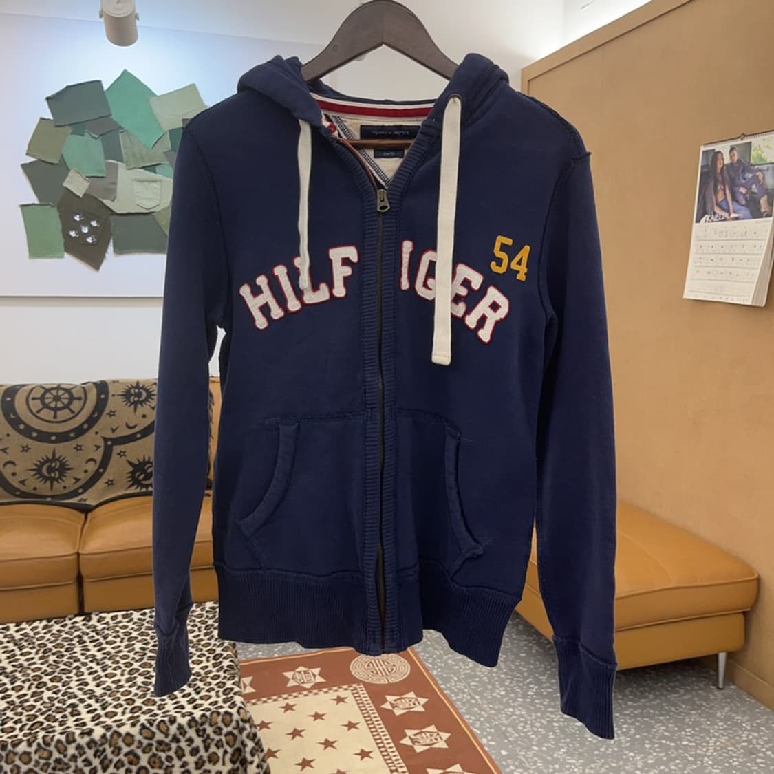 타미힐피거 레트로 빈티지 00's 아치로고 기모 후드집업 M C08981 상품이미지3