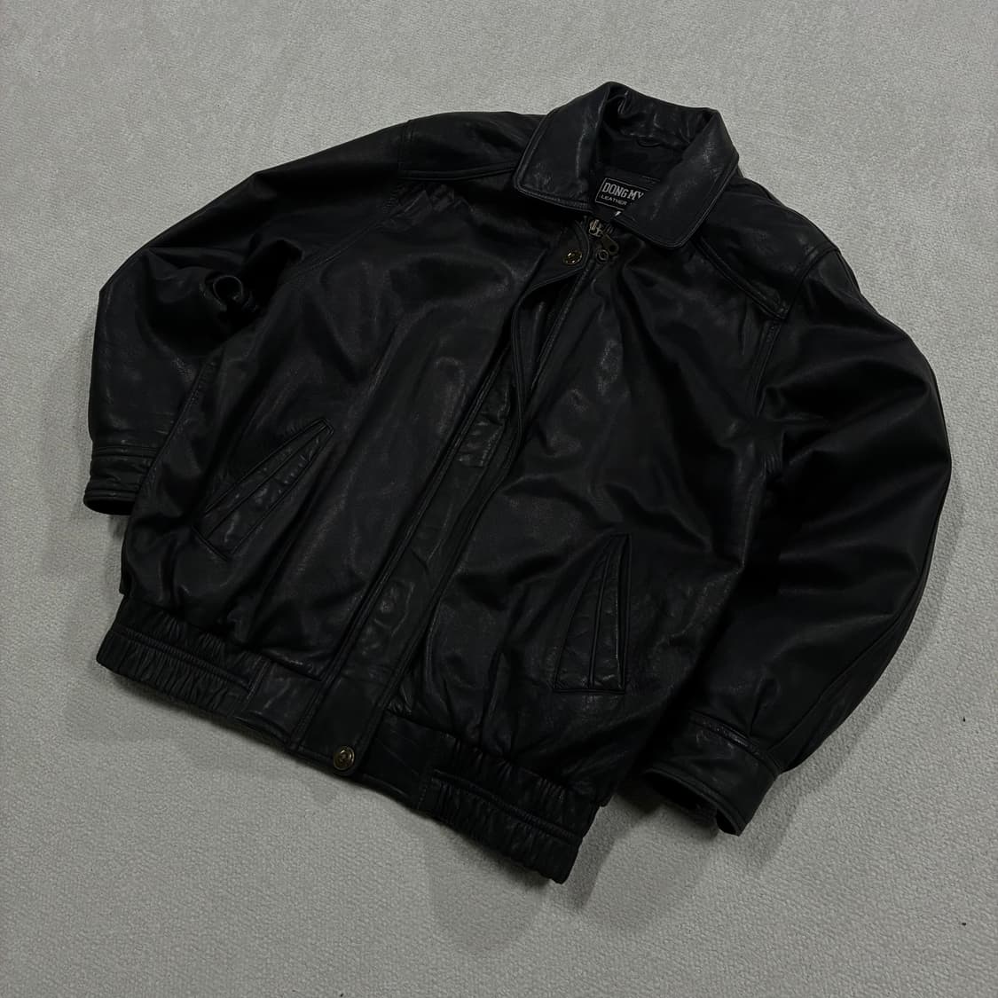DONG MY 양가죽 블랙 봄버 자켓 XL 상품이미지1