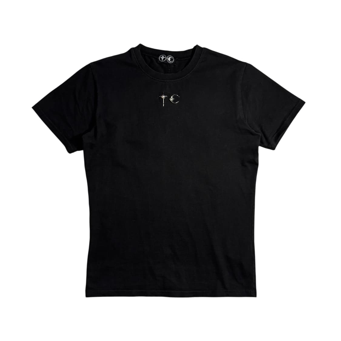 떠그클럽 백 티셔츠 슬림 블랙 상품이미지1