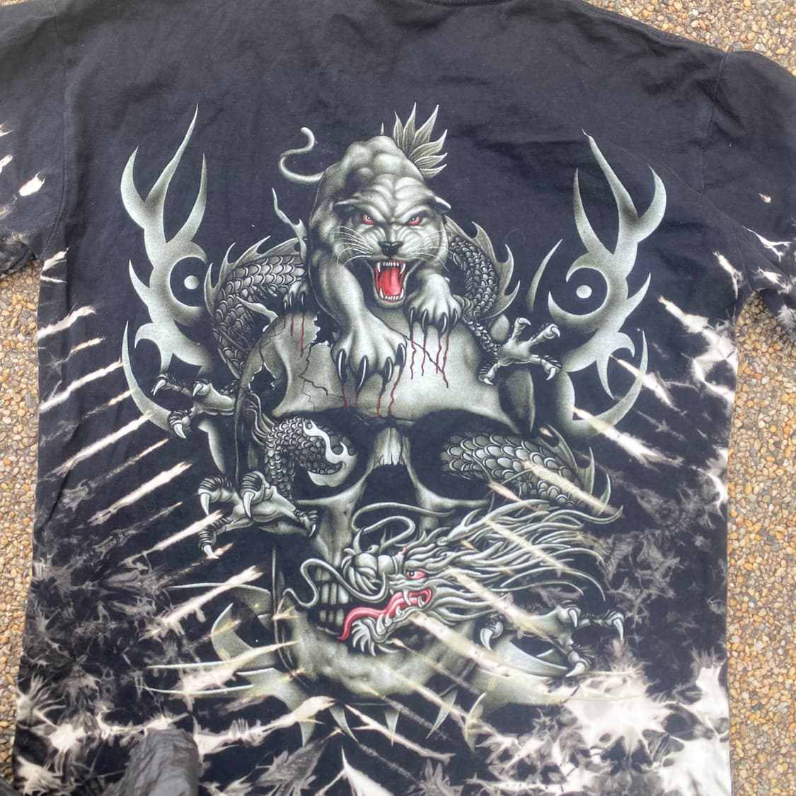 tie-dye dragon printing t-shir 상품이미지5