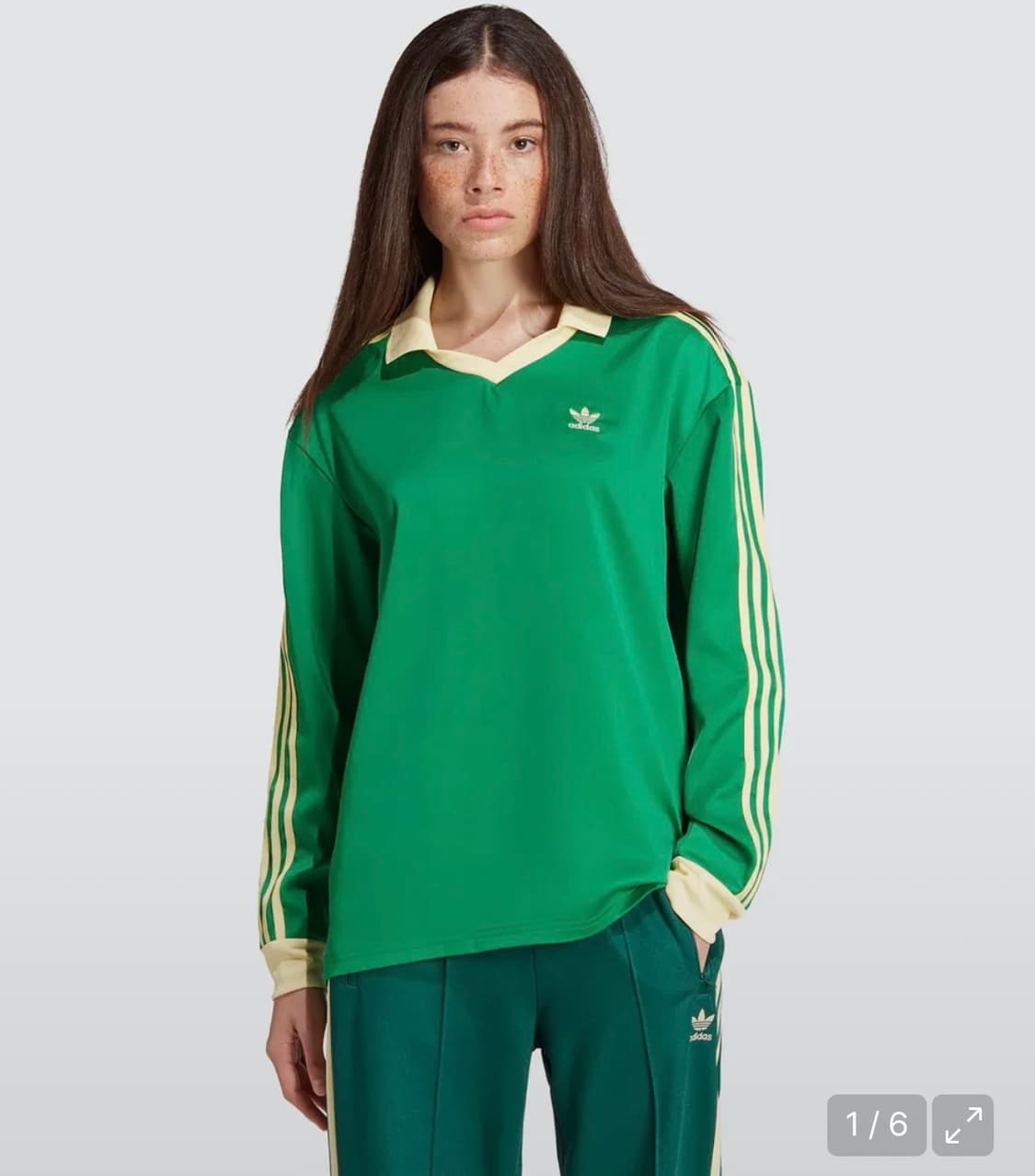 아디다스 3S 새틴 긴팔 티 - 그린 상품이미지1