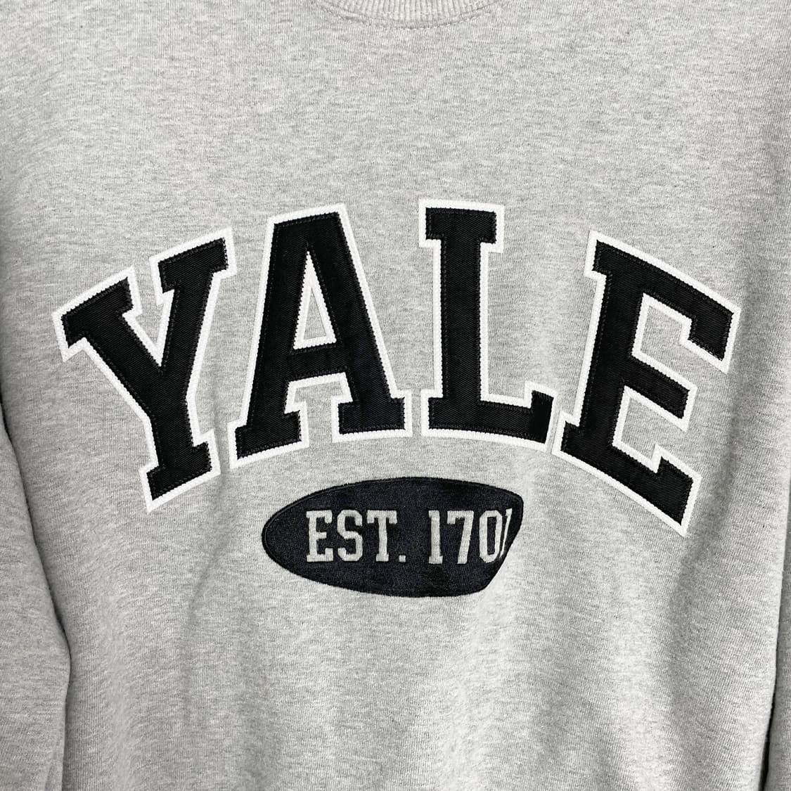 D2 예일(YALE) 2톤 아치 스웨트셔츠 그레이 M사이즈 상품이미지4