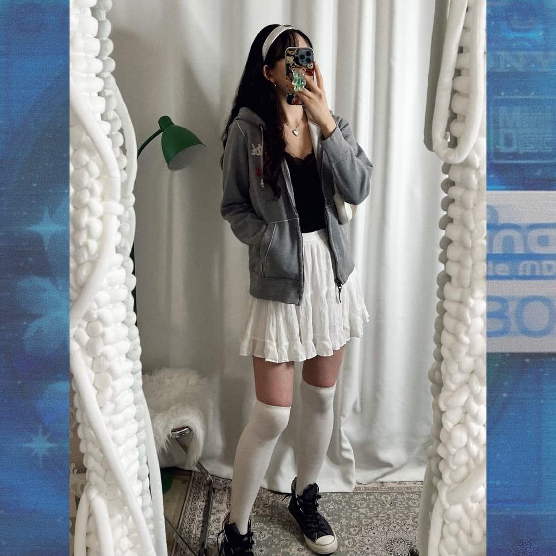 아베크롬비 그레이 데미지 포인트 후드 집업 상품이미지8