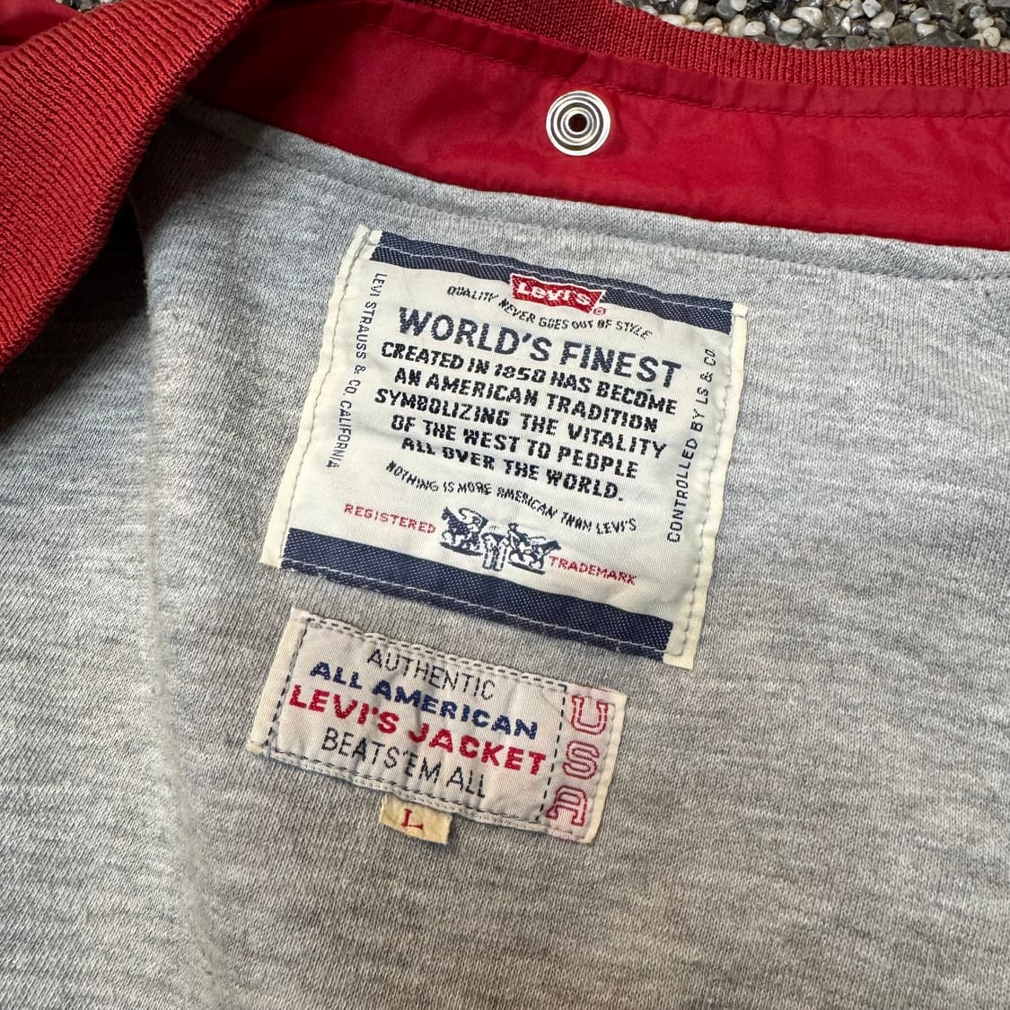 90s 리바이스 올 아메리칸 스포츠 리그 자켓 (XL)   상품이미지9