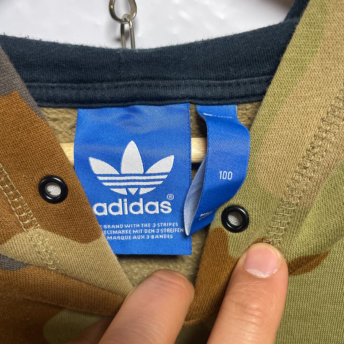 아디다스 오리지널 빅로고 카모 패턴 기모 후디 100 상품이미지3