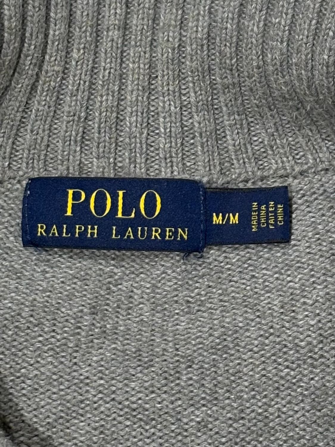폴로랄프로렌 네이비포니 그레이 버튼 반집업 니트 상품이미지7