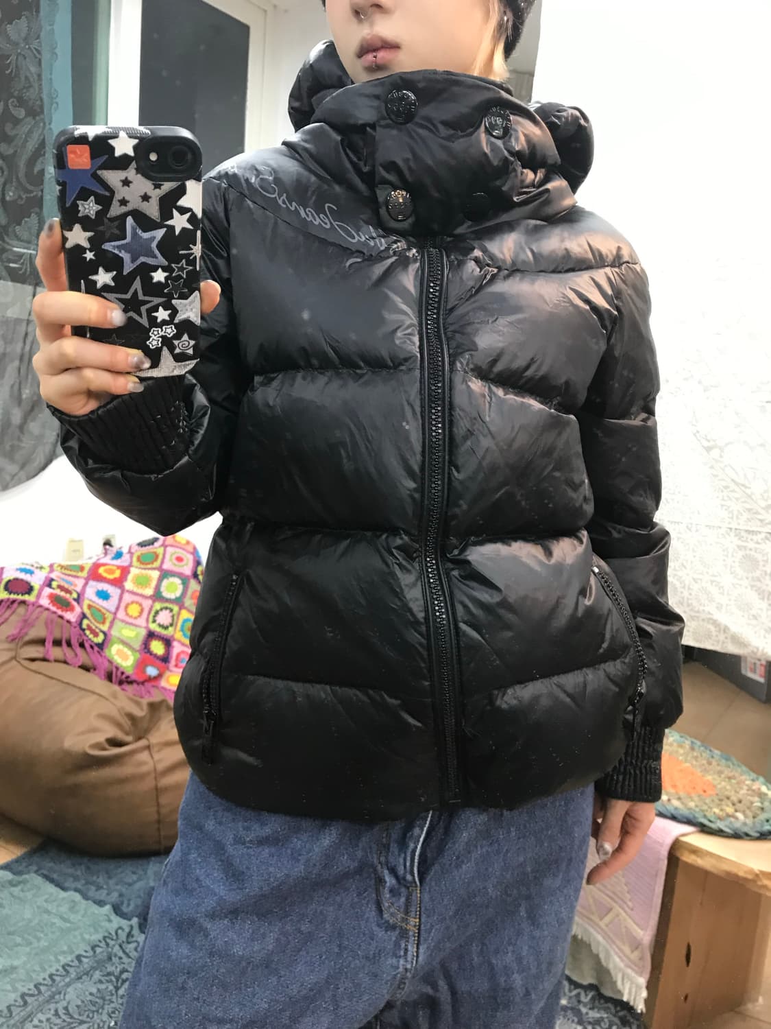 푸부 후부 거위털 더블버튼 패딩  상품이미지2