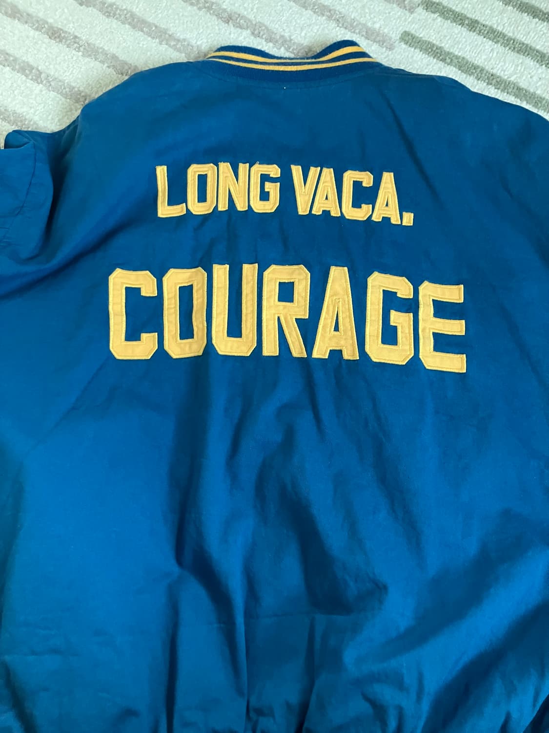 롱바케이션 롱바케 바시티 자켓 블루 V 상품이미지5