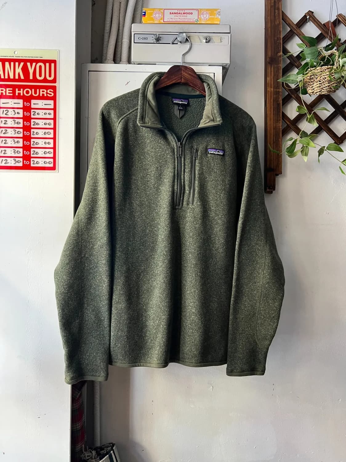 [L]파타고니아 BETTER 카키 하프집업 스웻셔츠 상품이미지1