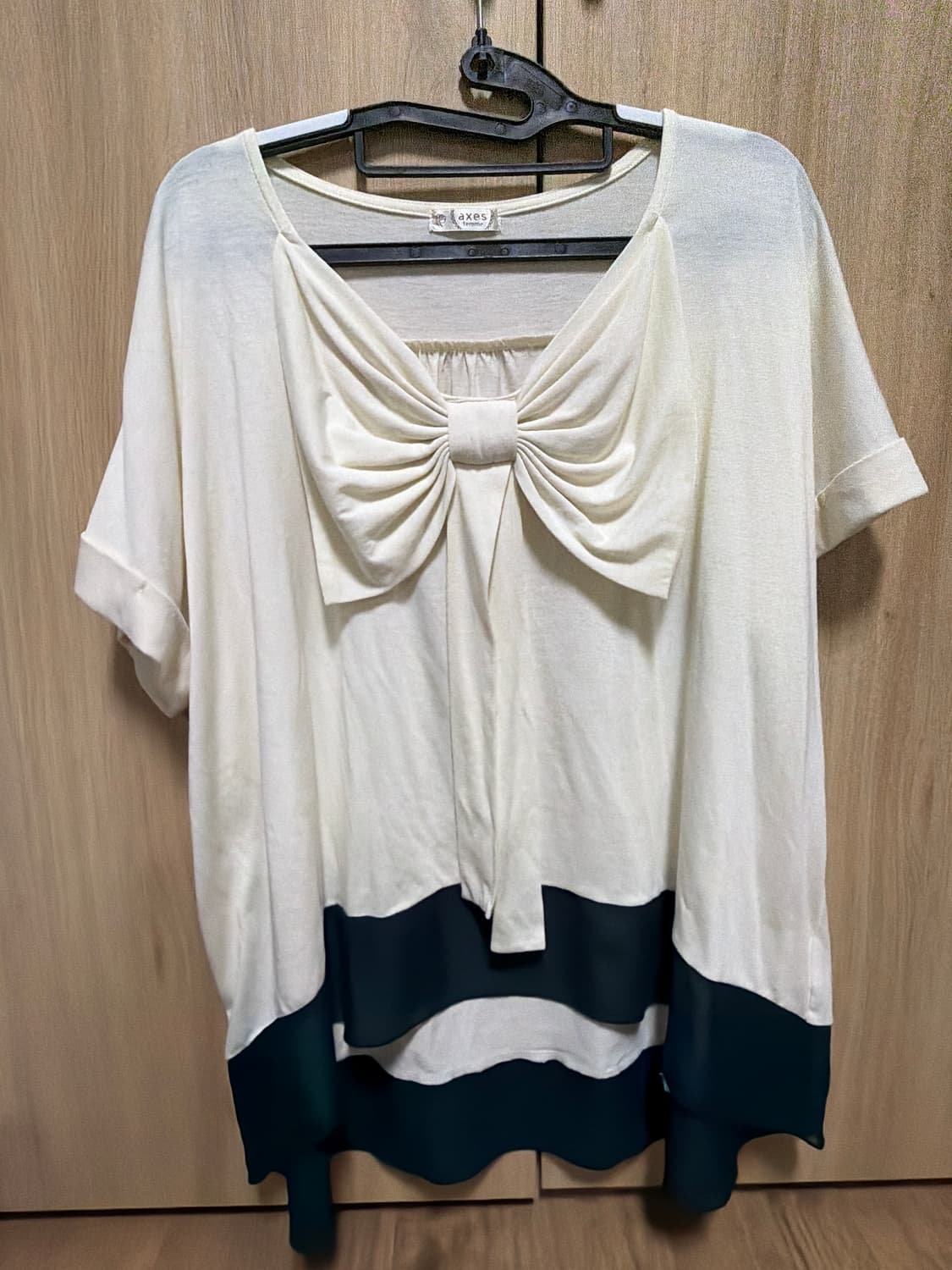 엑시즈팜 모리걸 리본 반팔티셔츠 블라우스 상품이미지1