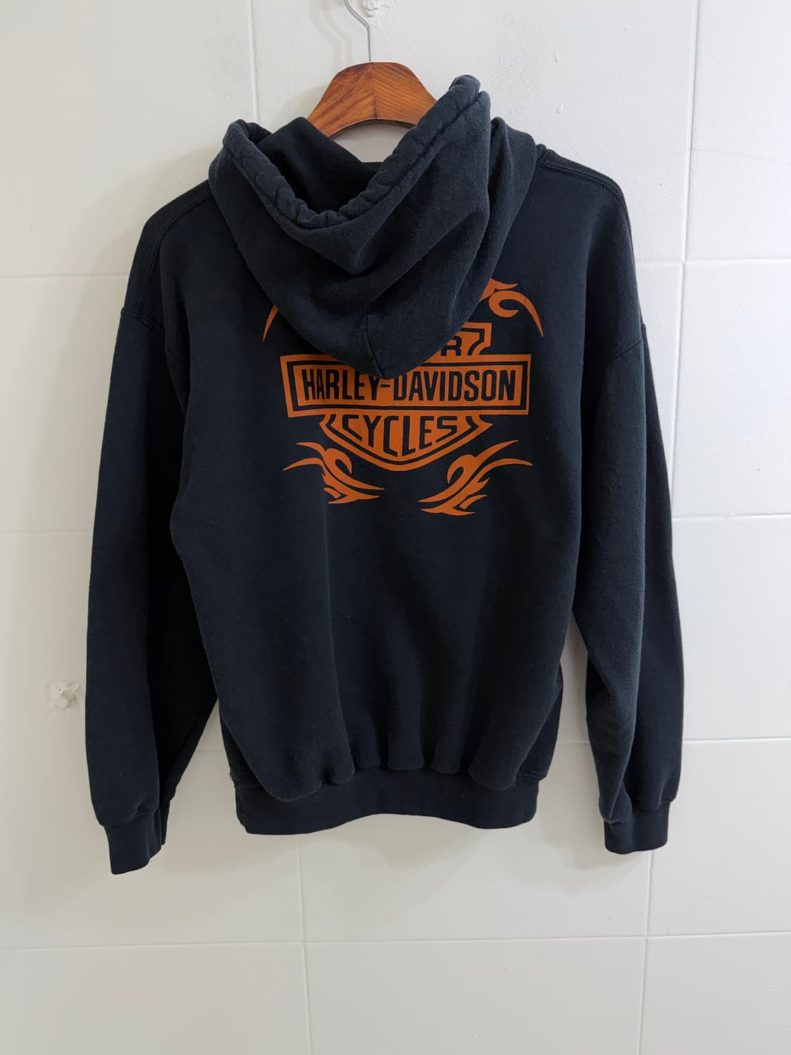 할리데이비슨 프린팅 네이비 작사 후드티 상품이미지5