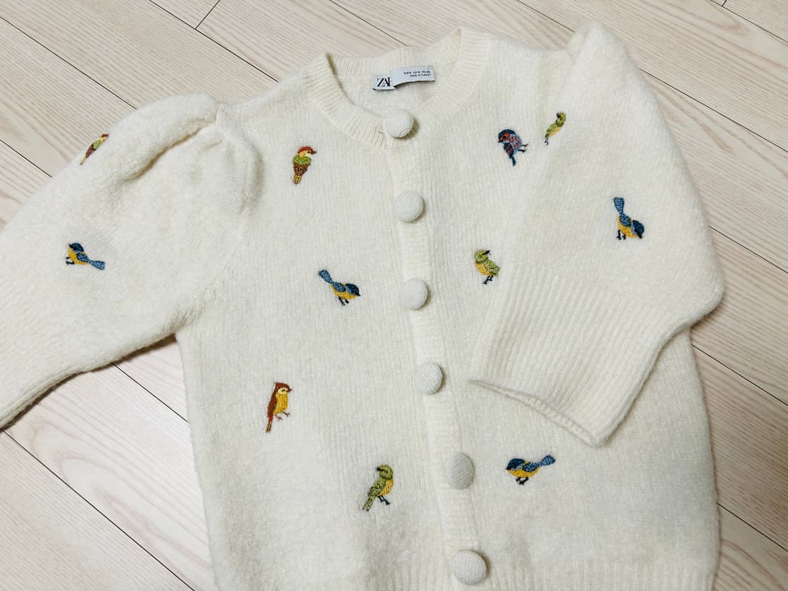 자라 자수 반팔 니트 가디건 상품이미지2