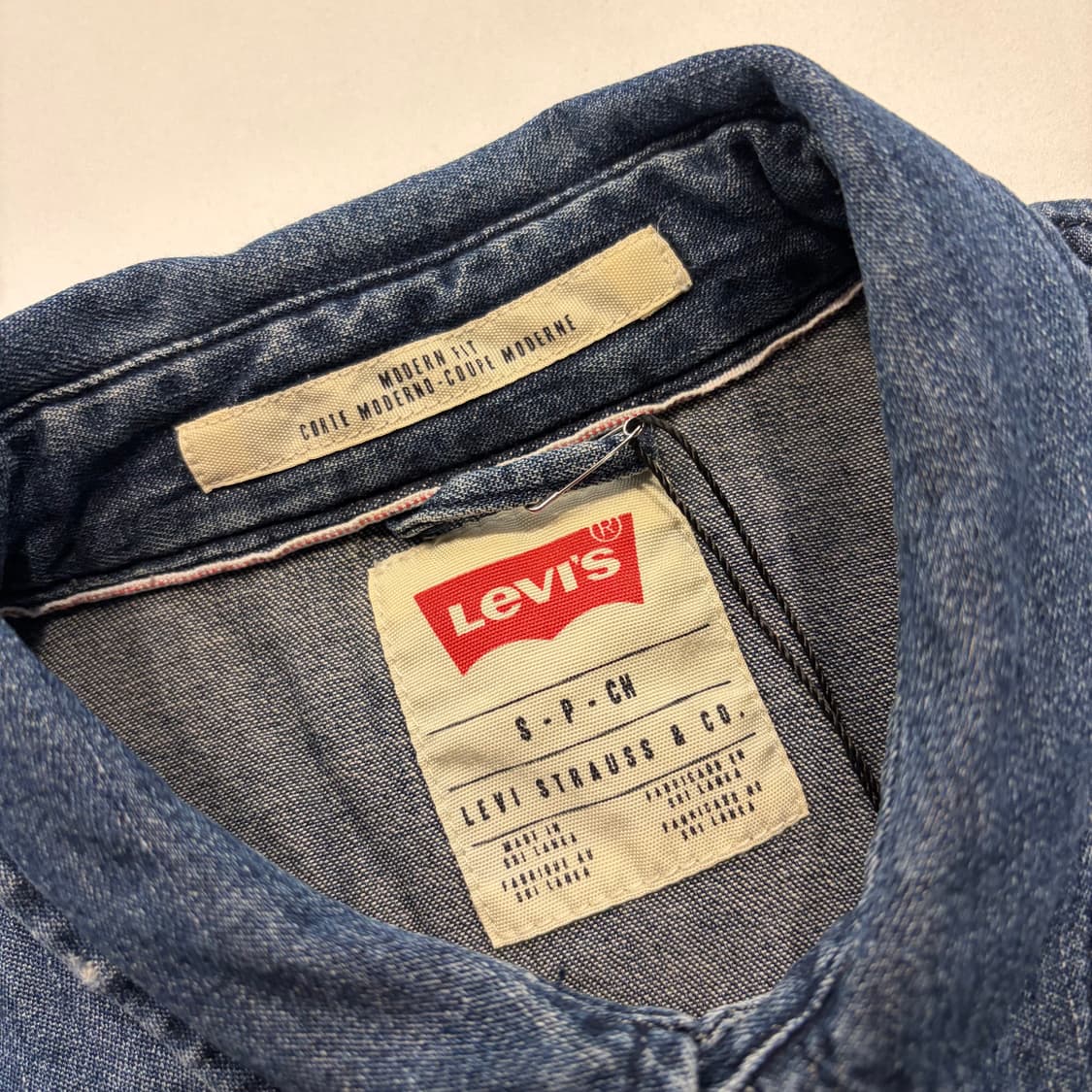 [S] 리바이스 모던핏 데님 웨스턴 셔츠 청남방 D816 상품이미지4