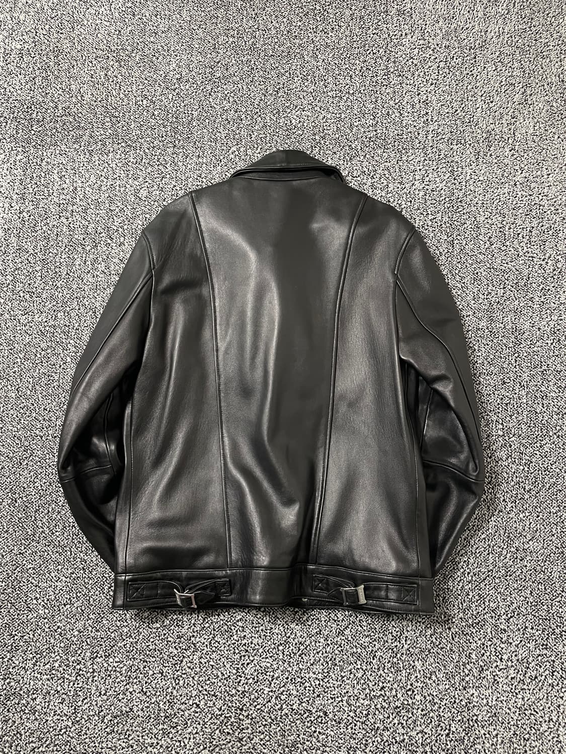 빈티지9. 마하그리드 스트릿 양가죽 리얼레더 라이더 가죽자켓 블랙 상품이미지4