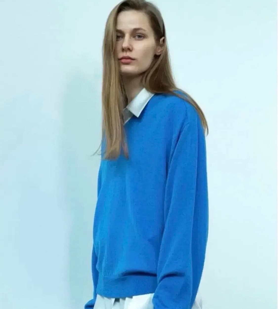 lfm 엘에프엠 v-neck knit sweater blue 상품이미지1