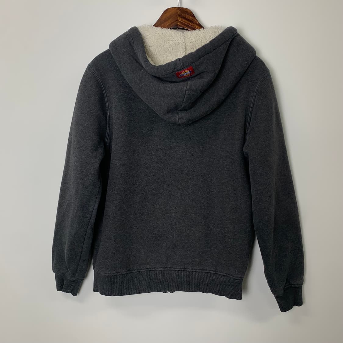 디키즈 자수로고 차콜 양털 후드집업 상품이미지3