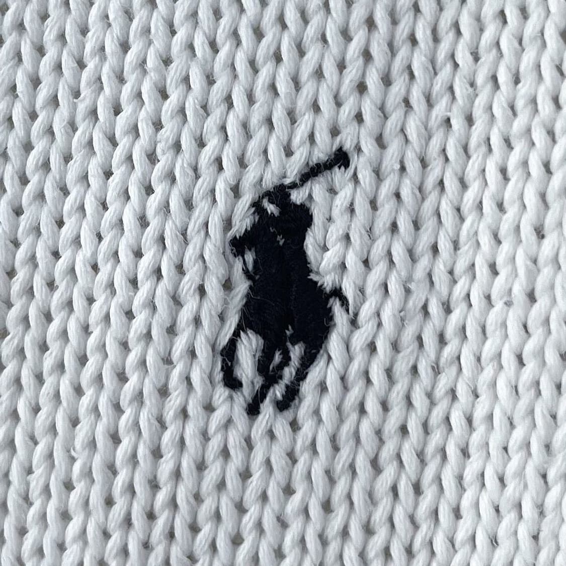 폴로 랄프로렌 기본 포니 화이트 코튼 니트 상품이미지4