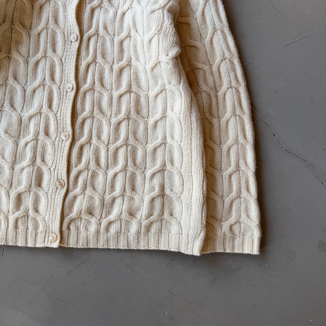 베네통 케이블 니트 가디건 상품이미지3