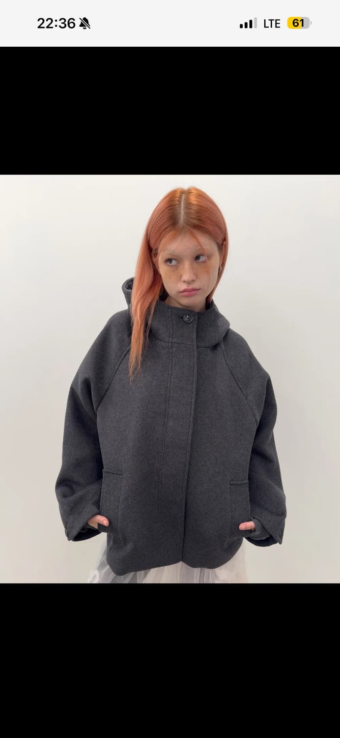 [새제품] 타입서비스 Hooded Half Coat [Charcoal] 상품이미지1
