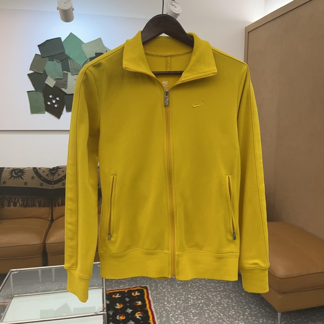 나이키 올드스쿨 빈티지 비비드 머스타드 져지 집업 M C06773 상품이미지3