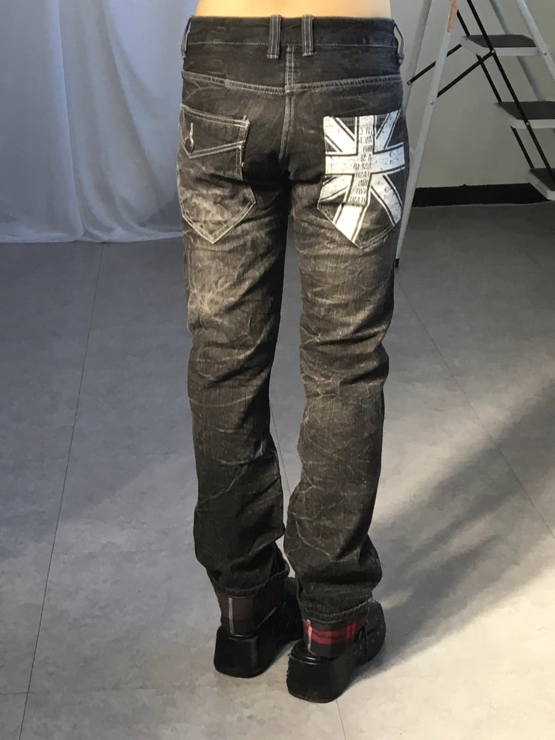 Printing point washing denim pants 상품이미지9