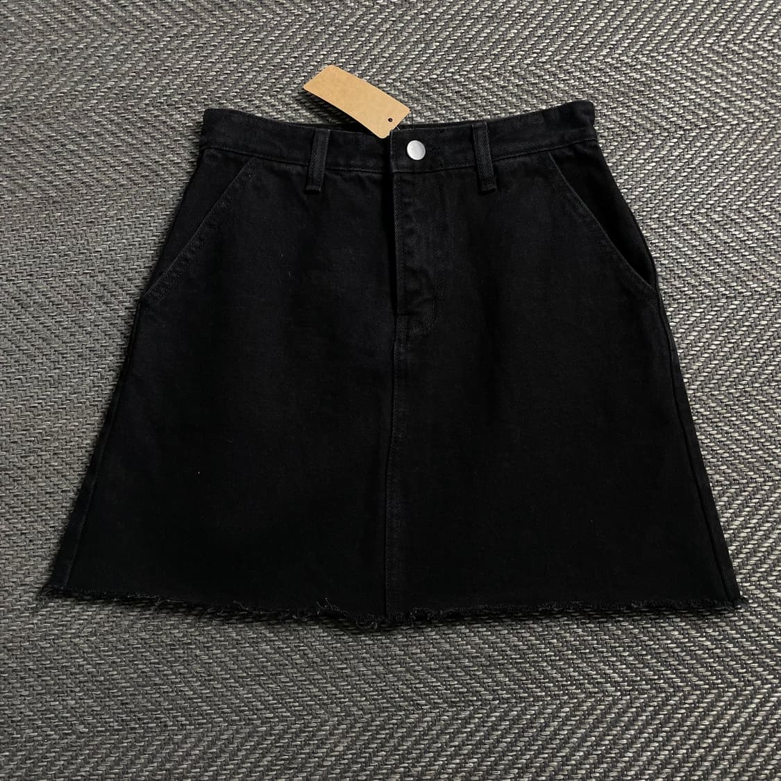 빈티지 커팅 데님 스커트 블랙o 4706 상품이미지1