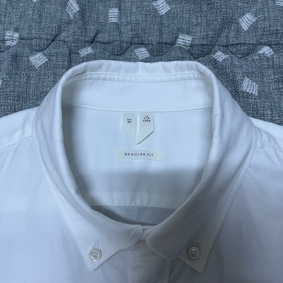 [새상품, 50(100-105)] 아르켓 옥스포드 셔츠 화이트 상품이미지3