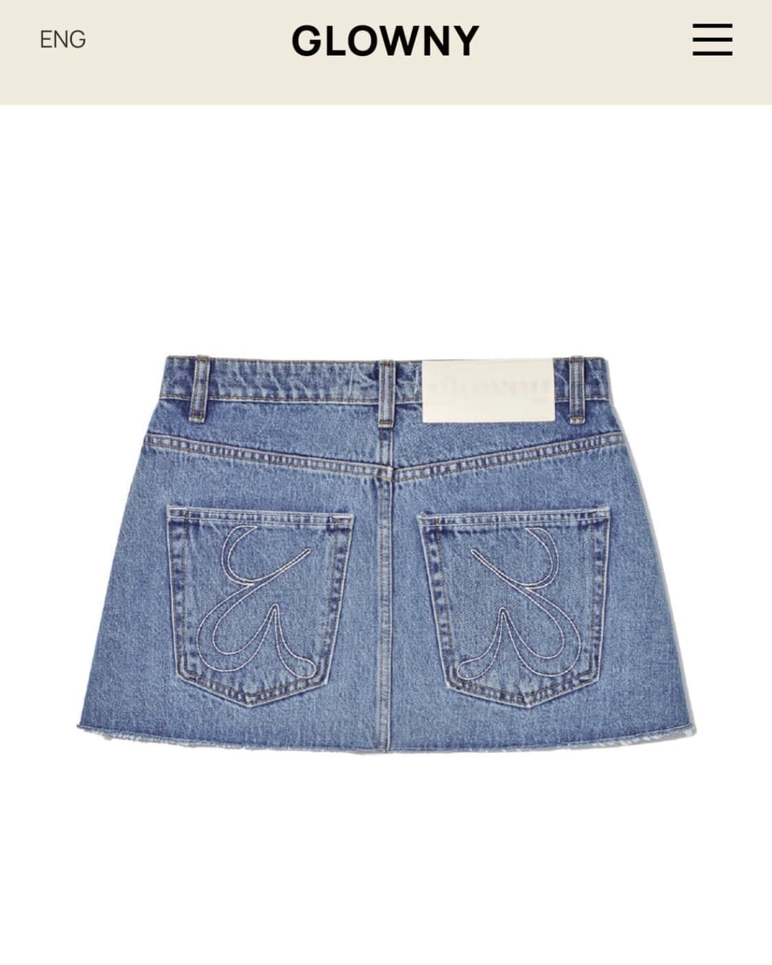 글로니 데님 미니 스커트 상품이미지3