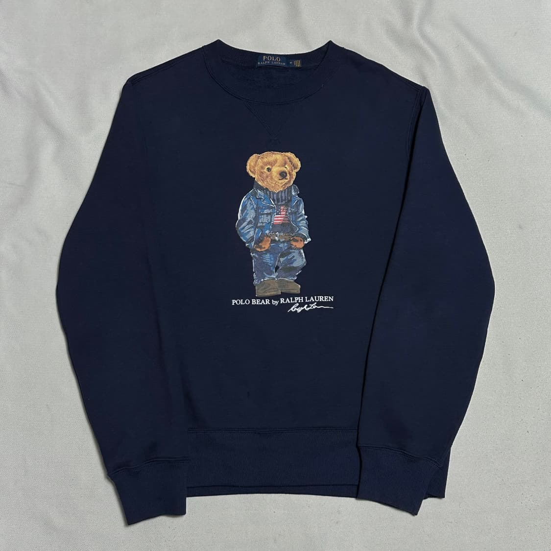 M 폴로랄프로렌 폴로베어 네이비 기모 맨투맨 상품이미지2