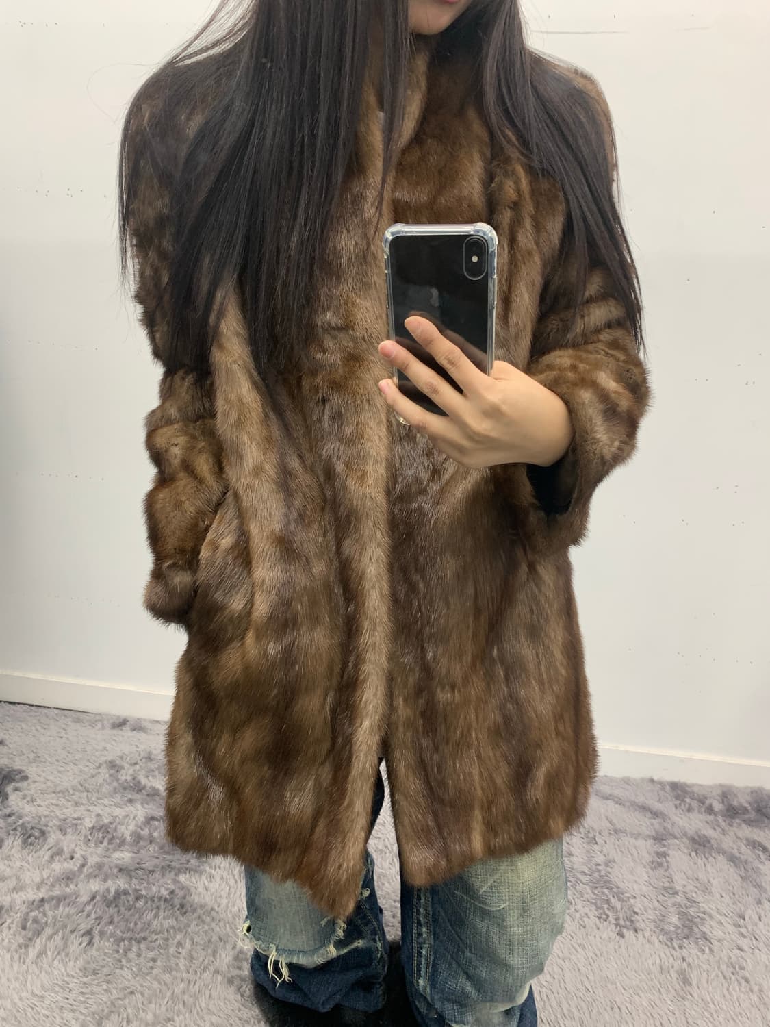 재팬 테디브라운 밍크 코트 상품이미지2