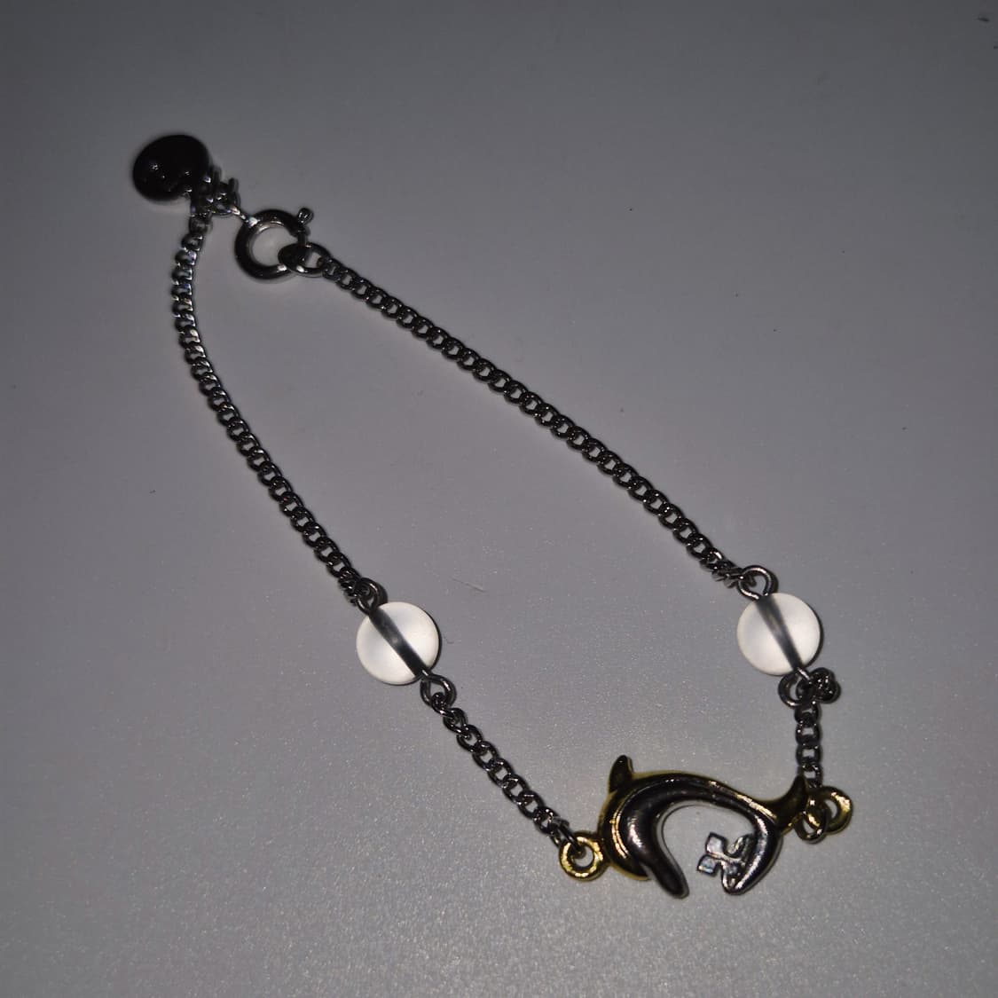 90s 꾸레쥬 불투명 실버 돌고래 팔찌 상품이미지7