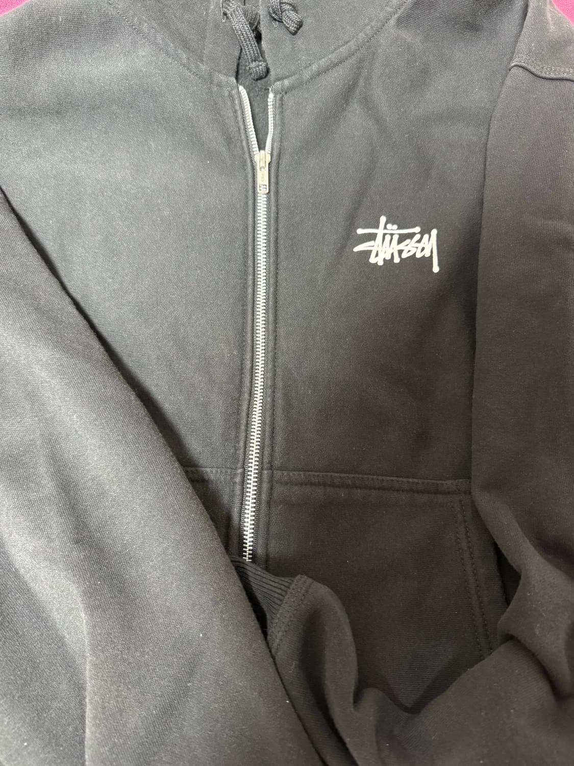 스투시 후드집업 블랙 xl 상품이미지2