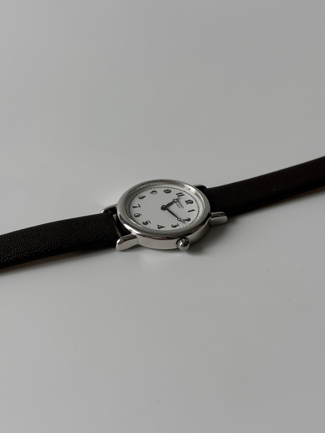 1980년대 아라빅 인덱스 실버 쿼츠 여성 상품이미지4