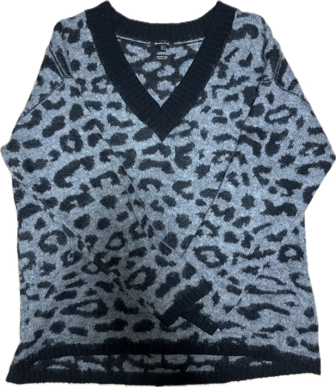 마시모두띠 레오파드 패턴 브이넥 니트 상품이미지1