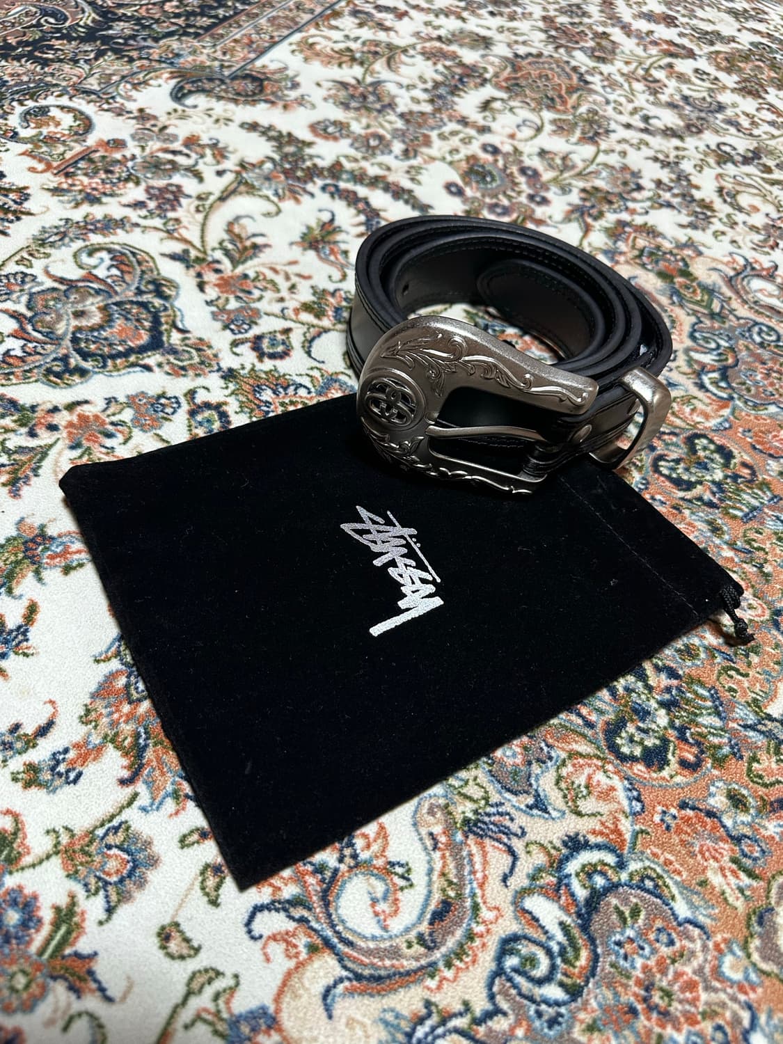 Stussy SS link cowboy belt black 상품이미지3