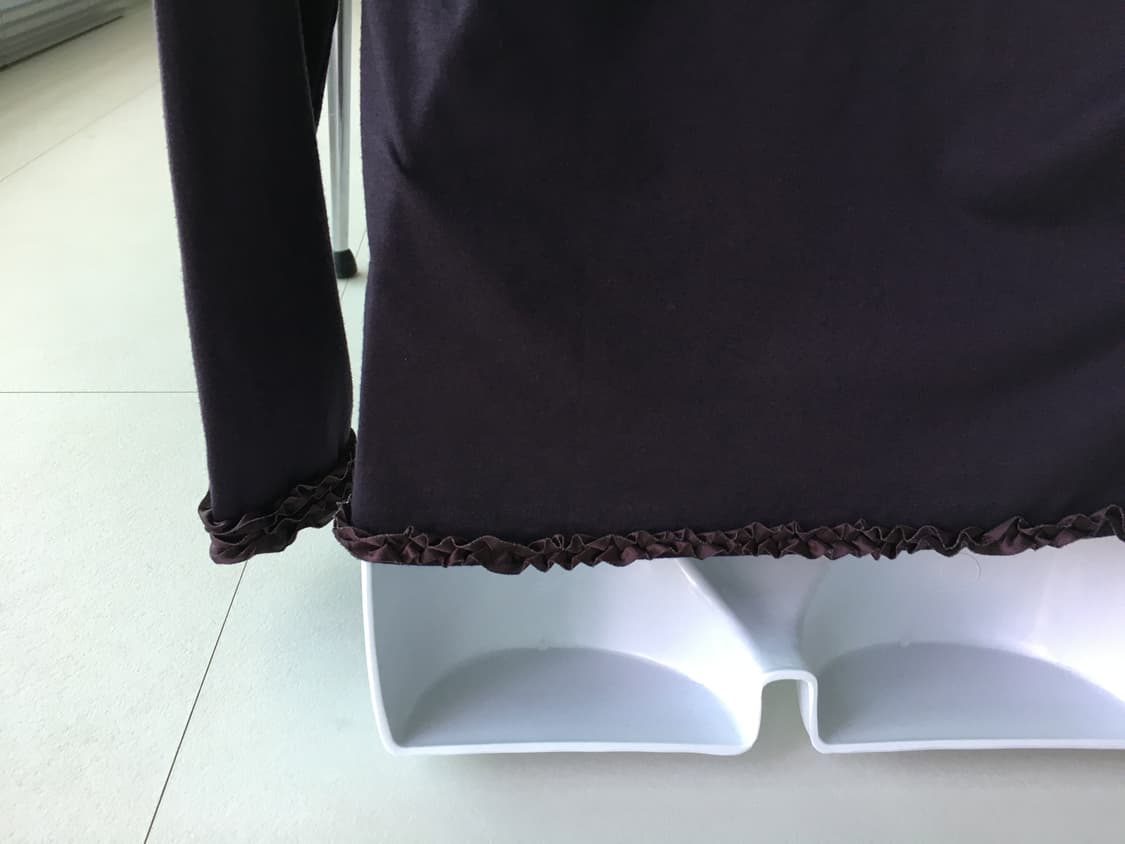 ruffle neck long sleeve top 상품이미지7