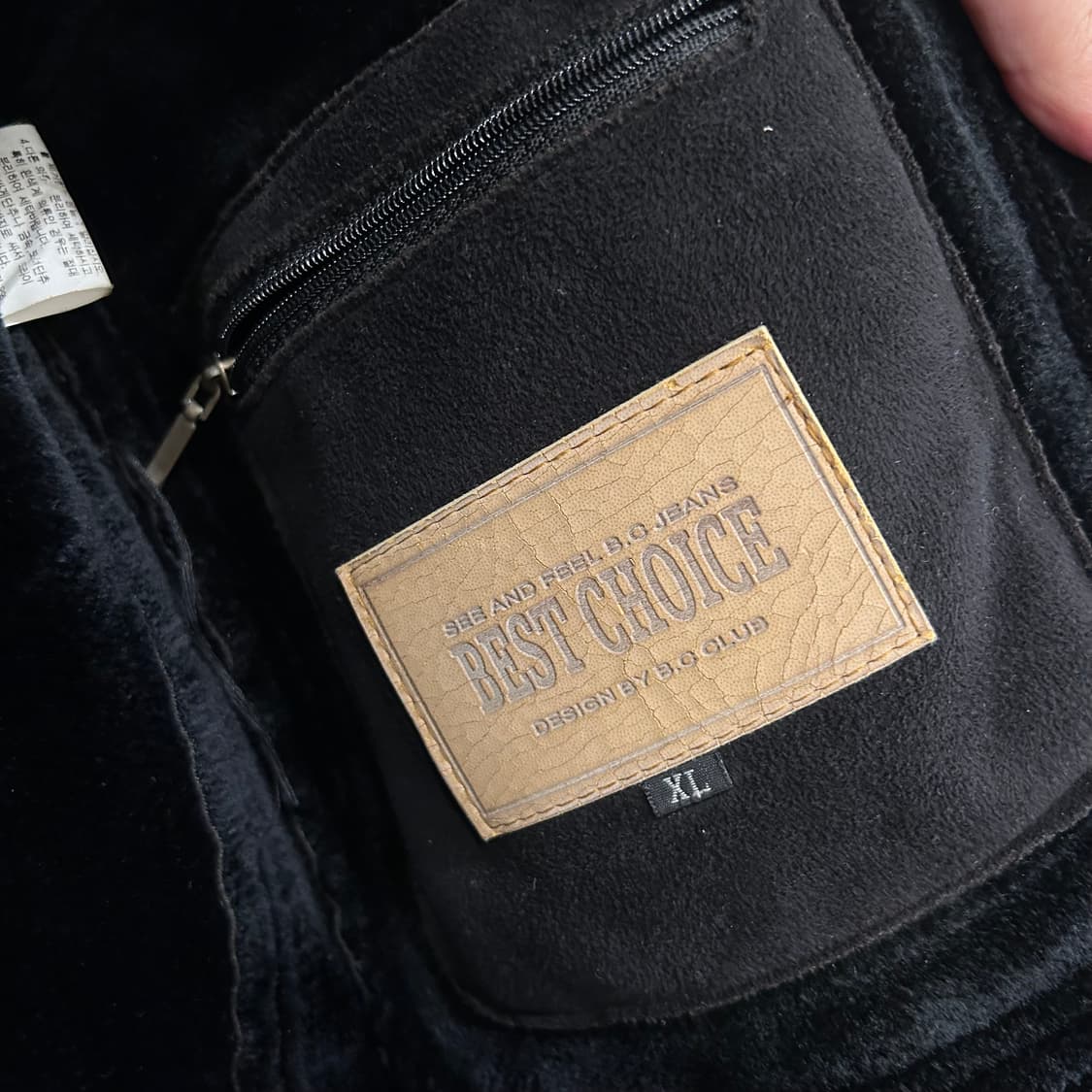 B.O CLUB 밍크헤어 스웨이드 무스탕 하프코트 상품이미지3