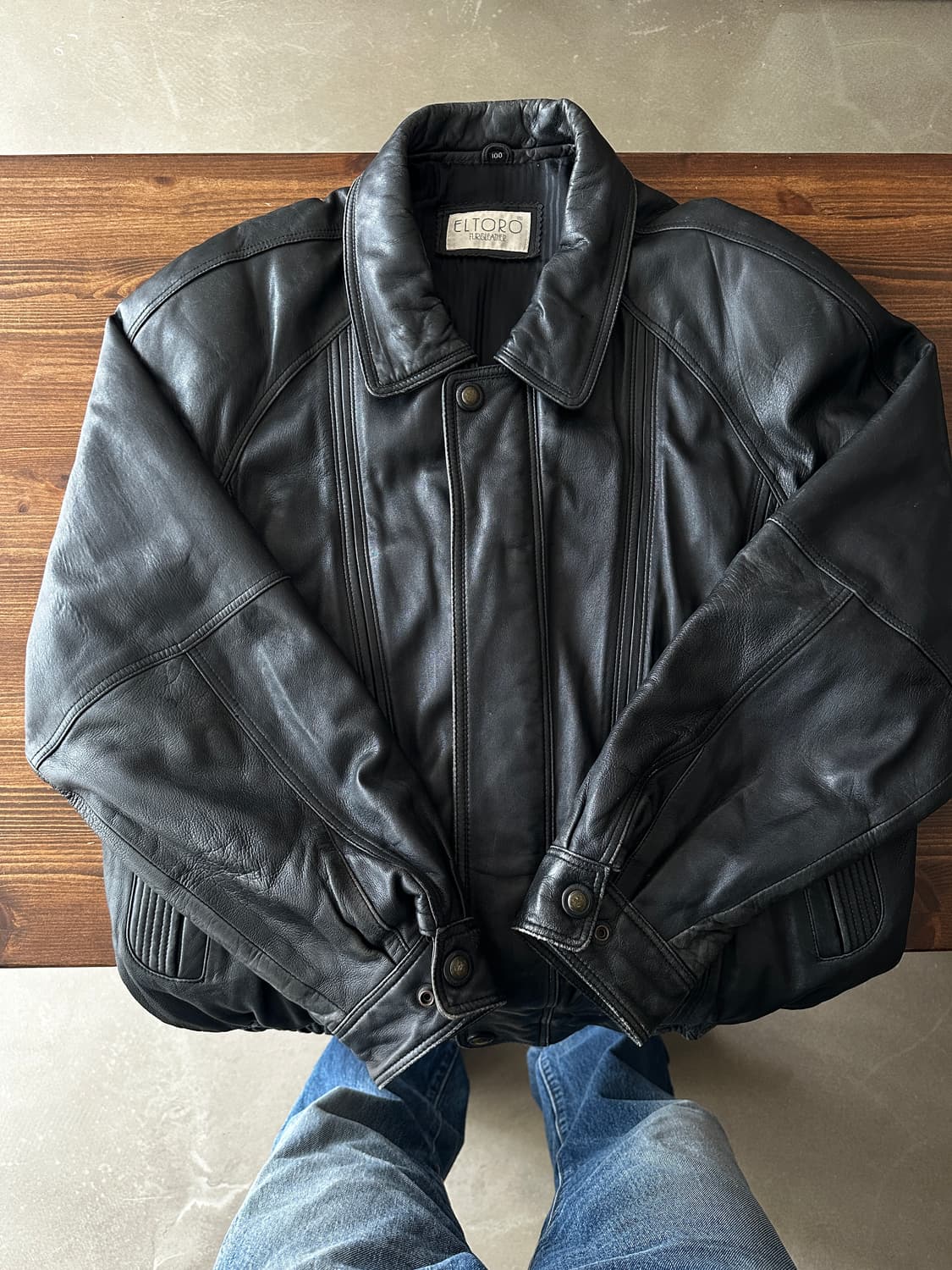 Eltoro 클래식 레더 블루종 자켓 상품이미지1