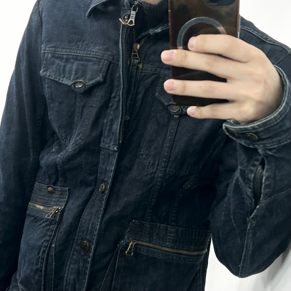 디젤 쿼드포켓 데님 바이커 자켓 상품이미지3