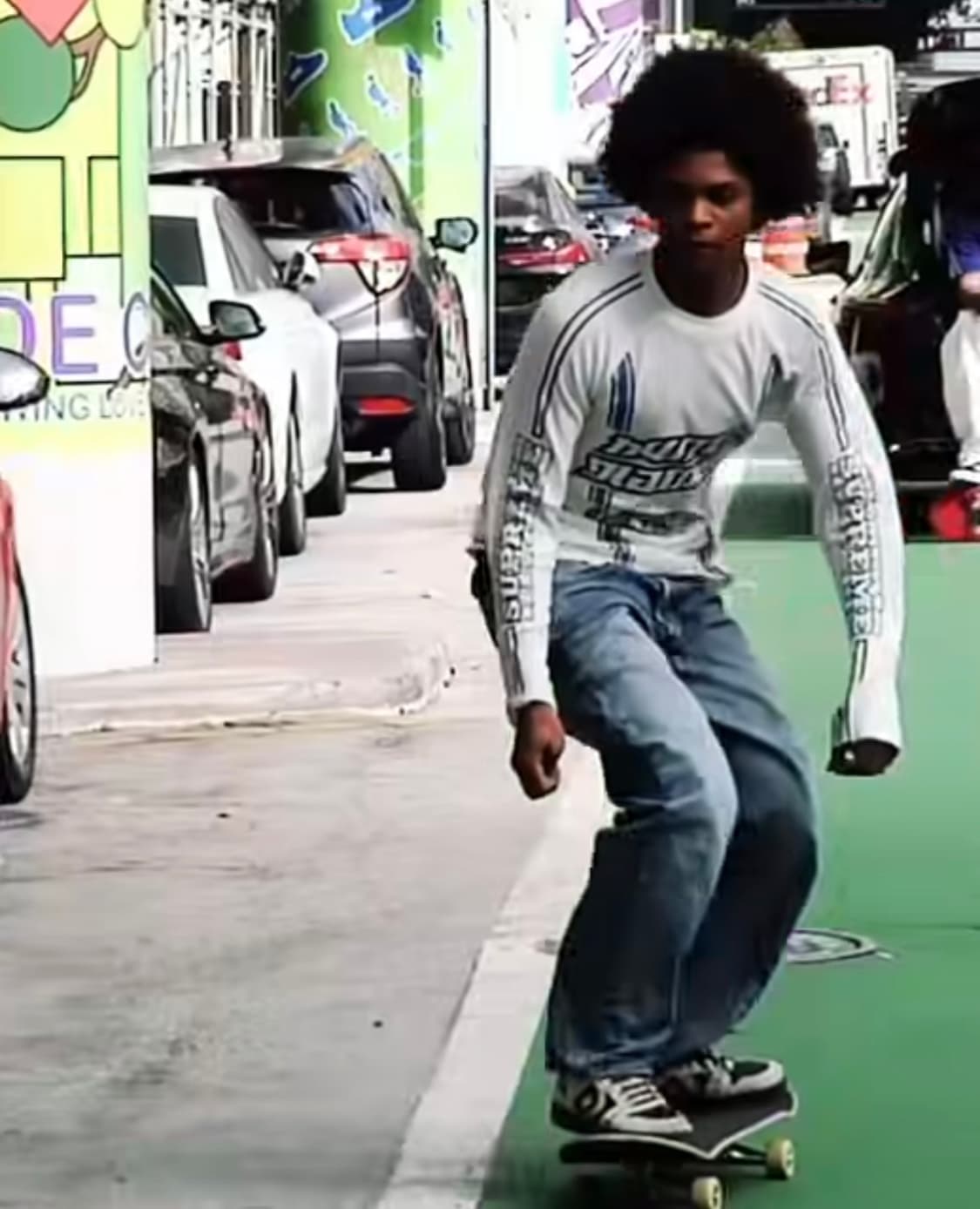 슈프림 디스트레스드 루즈 핏 셀비지 진 워시드 인디고 24SS 상품이미지5