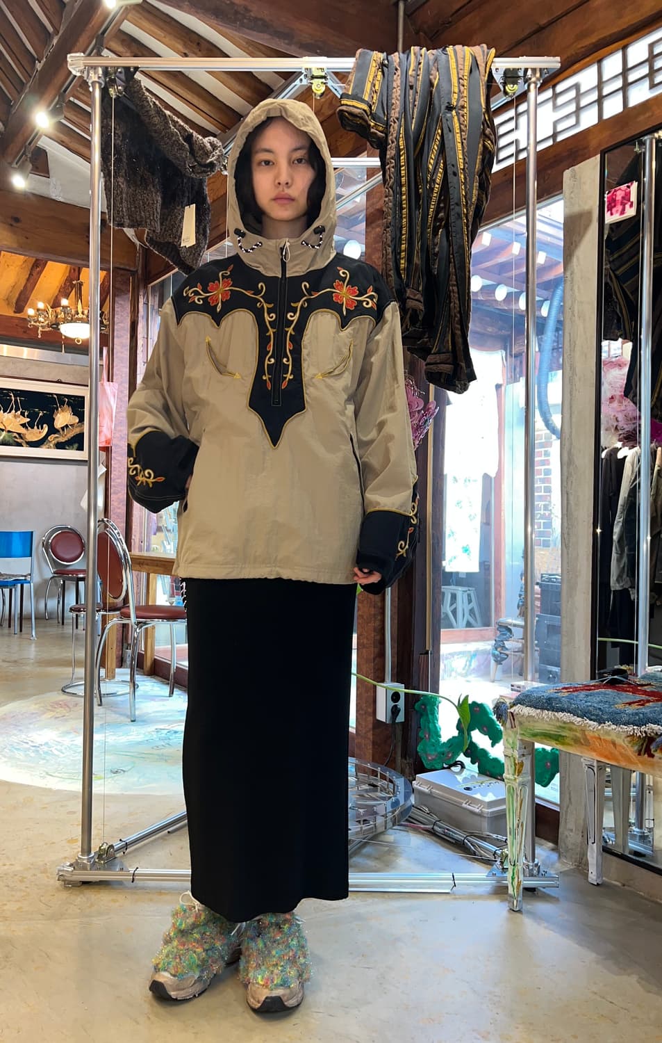 Kapital 캐피탈 태프터 투톤 캬쿠타스 플라워 파카 상품이미지2