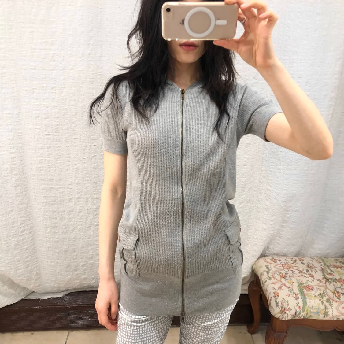 Gray waffle hoodie ops 상품이미지1